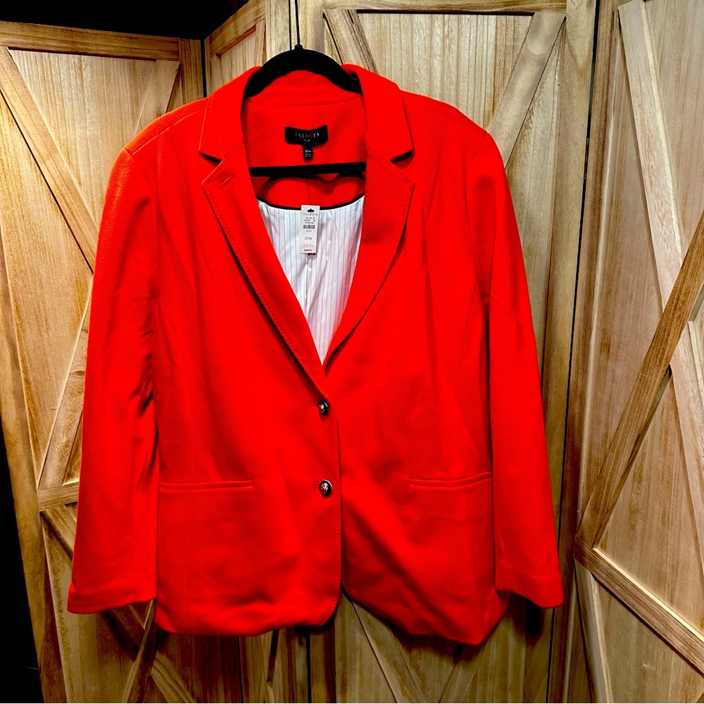 Outstanding orange NWT Talbots lined blazer. Size 20W